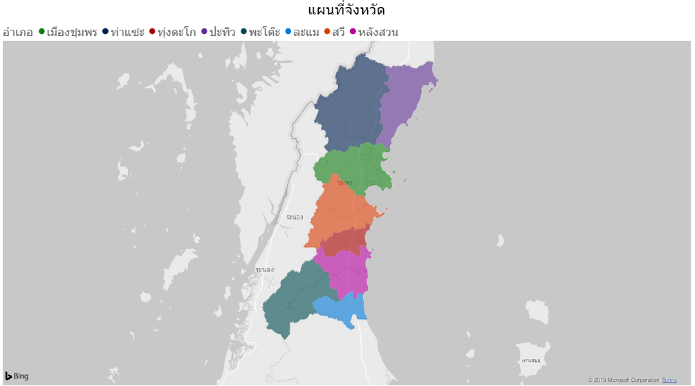 แผนที่จังหวัดชุมพร
